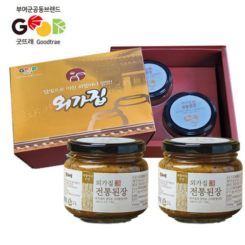 100% 국내산 농산물 전통된장 선물세트 1kg(0.5kg*2병)