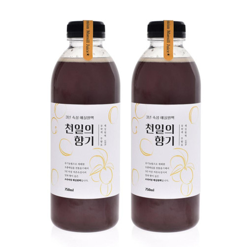 3년숙성 매실락원 옹기 매실원액 천일의 향기 1.5L(750ml*2병) 3년숙성 매실락원 옹기 매실원액 천일의 향기 1.5L(750ml*2병)