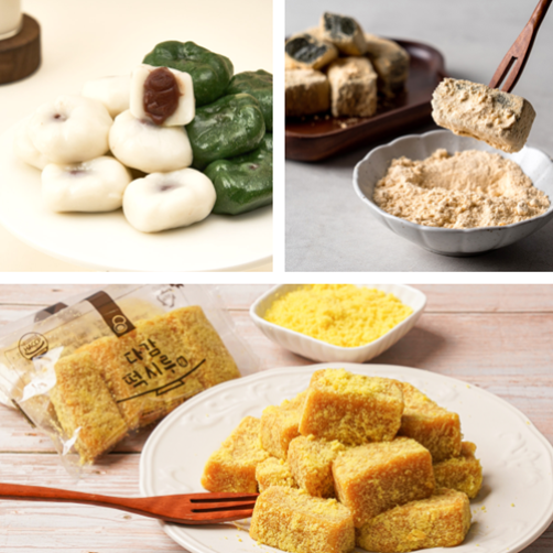 다감식품 떡3종세트 2.4kg(쑥인절미, 호박인절미, 앙금절편 각 100g*8개)