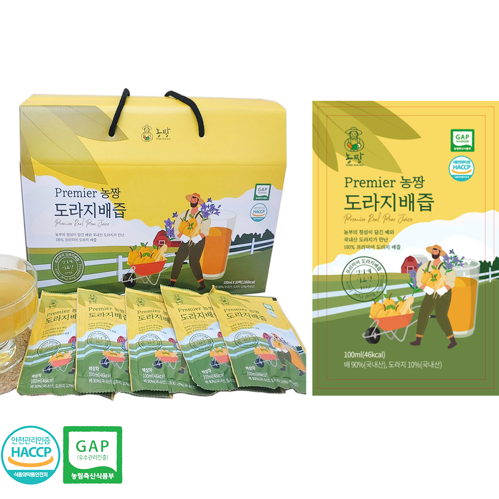 프리미어 농짱 도라지배즙 3.3L(110ml*30포)