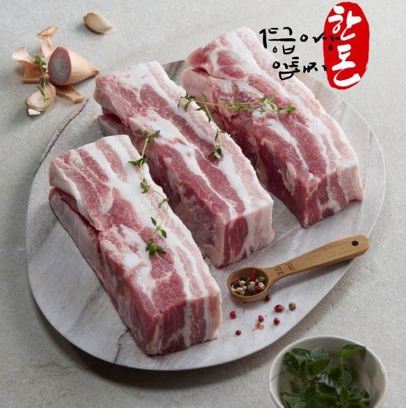 한돈 암퇘지 구이용 생삼겹살 1kg