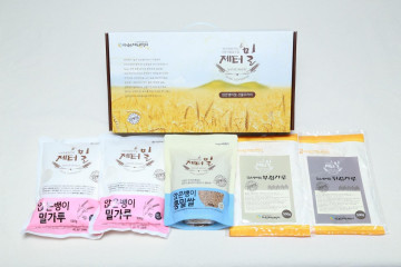 제터밀세트 2호 2.5kg(밀가루 500g*2봉지+통밀쌀 500g*3봉지)