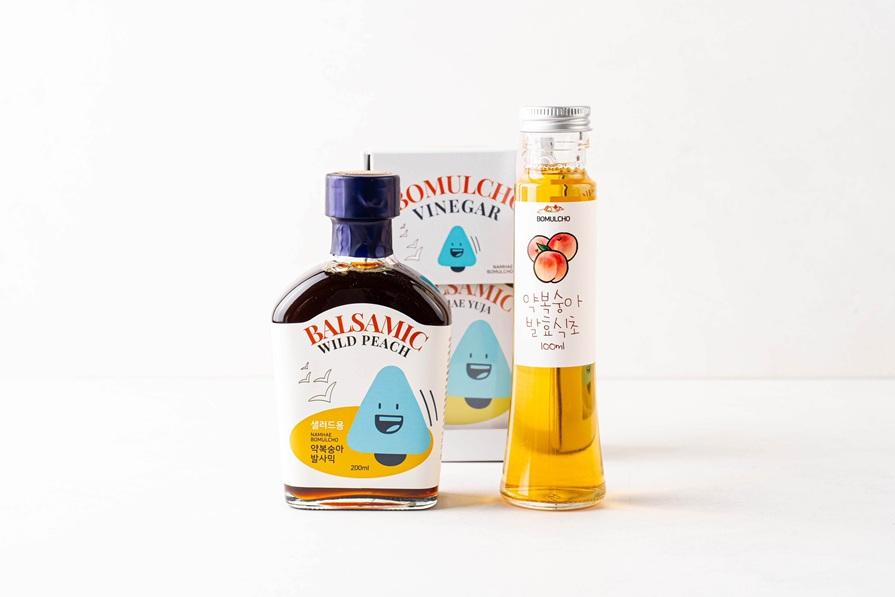 약복숭아 샐러드용 발사믹&발효식초 세트 300ml(발사믹 200ml+식초 100ml)