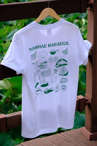 남해바래길 굿즈 세트 1 (티셔츠+스카프+자수키링)