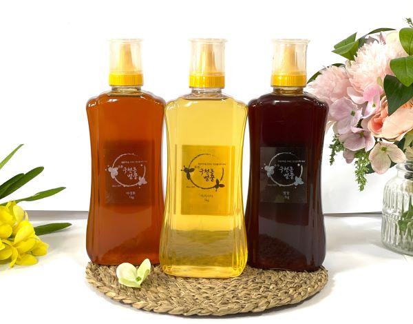 천연벌꿀 튜브세트 1kg(아카시아 0.5kg+밤꿀 0.5kg)