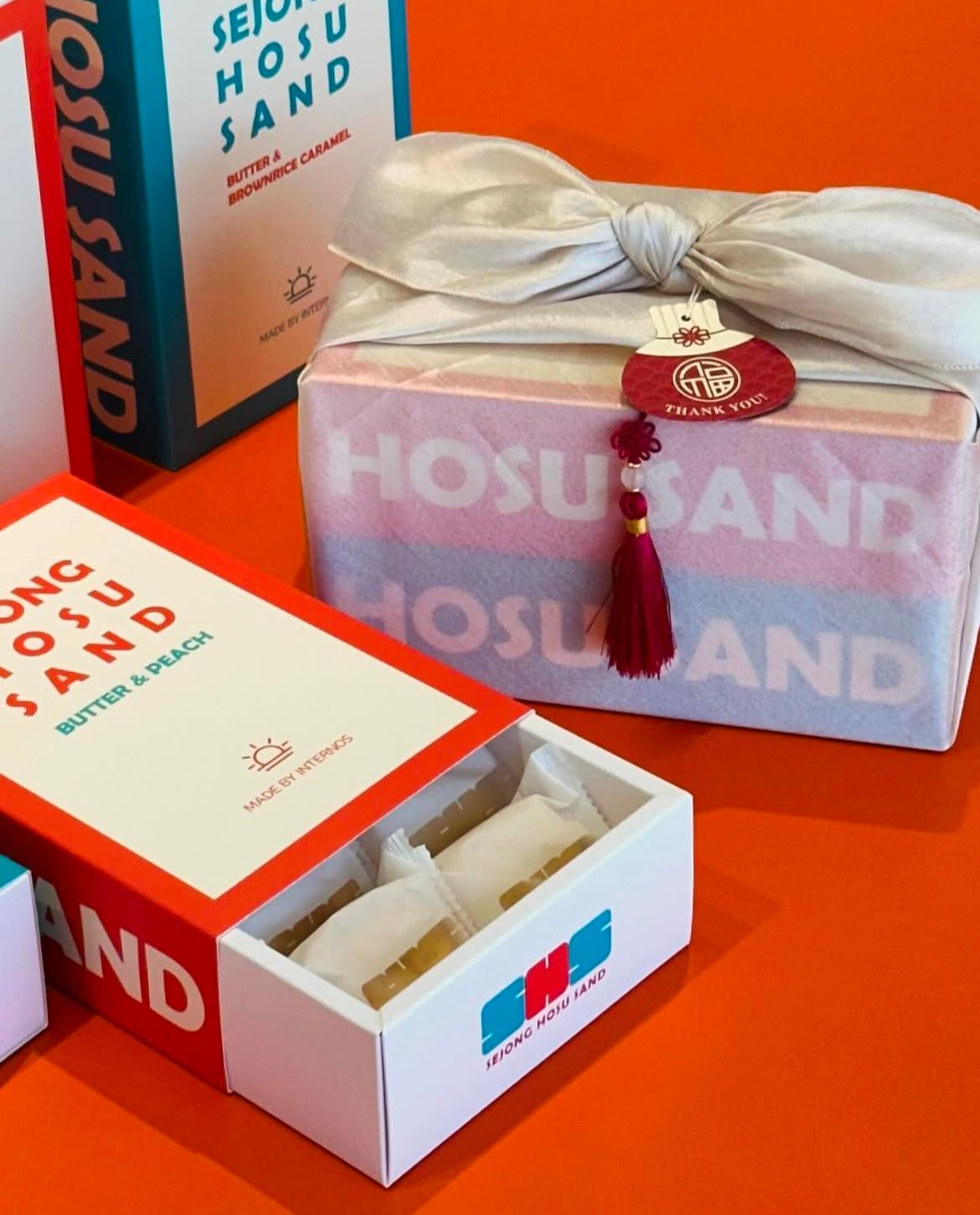 세종 복숭아 샌드 보자기 선물 세트