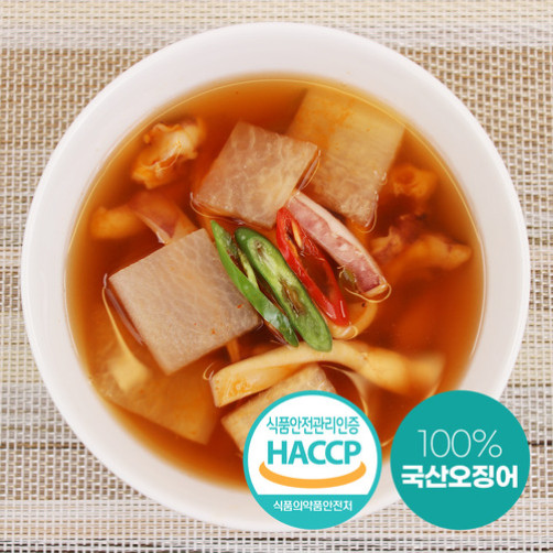 칼칼하고 시원한 수제 오징어무국 3kg(0.5kg*6팩)