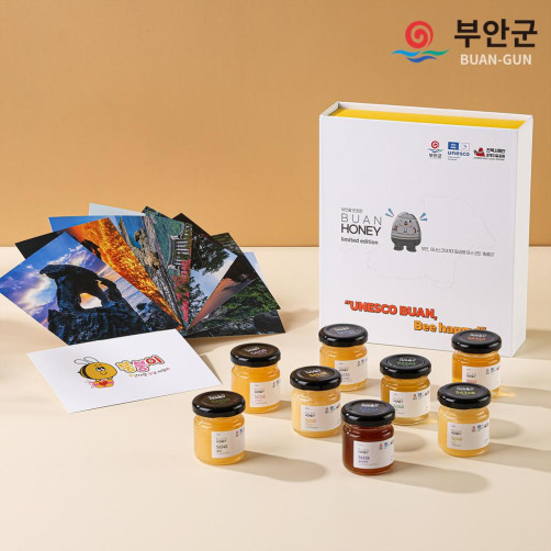 부안허니 8종 세트 400g(꿀 50g*8병+엽서 9장)