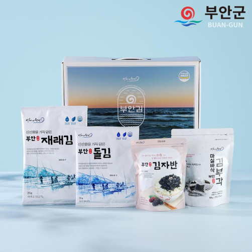 부안 김 선물세트(김자반 50g*4봉+김부각 50g*2봉+재래전장 20g*3봉)