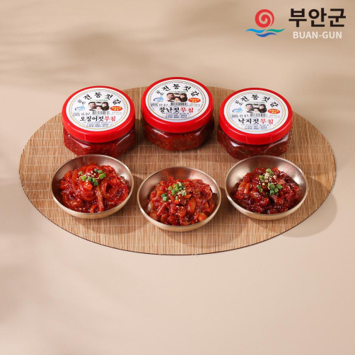 전통젓갈세트 900g(낙지젓 300g+오징어젓 300g+창란젓 300g)