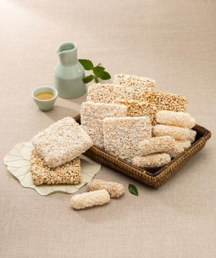 갈골고향사랑 한과자 세트 1호 440g(찹쌀, 흑미, 참깨, 흑임자 강정)