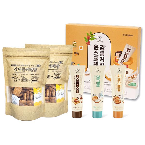 커피잼&들깨건빵 세트 500g(커피잼 3종 100g*3개+건빵 100g*2봉지)
