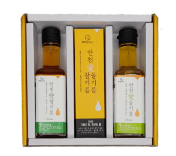 국산 참기름&들기름 세트 300ml(참기름 150ml+들기름 150ml)