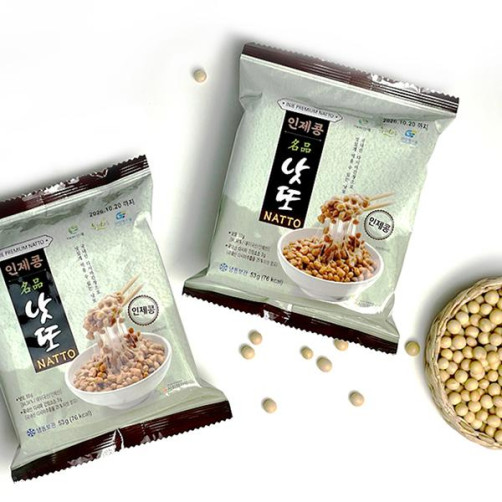 인제콩 생 낫또&국내산 다시마 간장소스 1.06kg(낫또 50g*20개+간장 3g*20개)