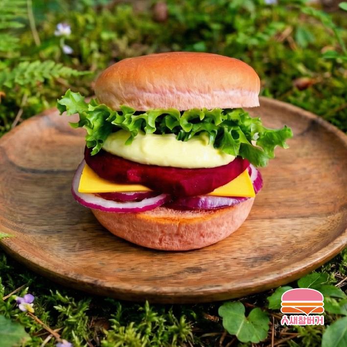 새참 수제버거 완제품 세트 4개(비트버거 2개+머쉬룸버거 2개)