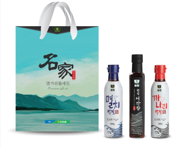 오천농협 명가선물세트1.5kg(멸치액젓 0.5kg+까나리액젓 0.5kg+어간장 0.5kg)