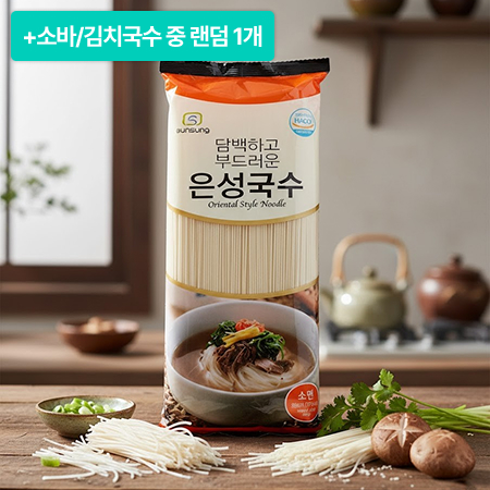 [설특선] 은성국수 소면 12kg(500g*24)+소바/김치국수중 랜덤1개