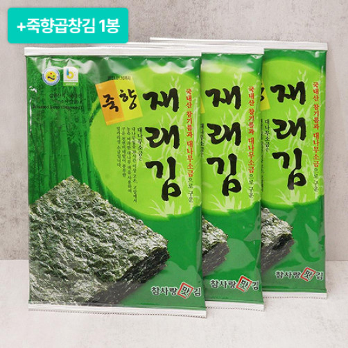 [설특선] 참사랑맛김 죽향재래김10봉+죽향곱창김1봉 *500개한정