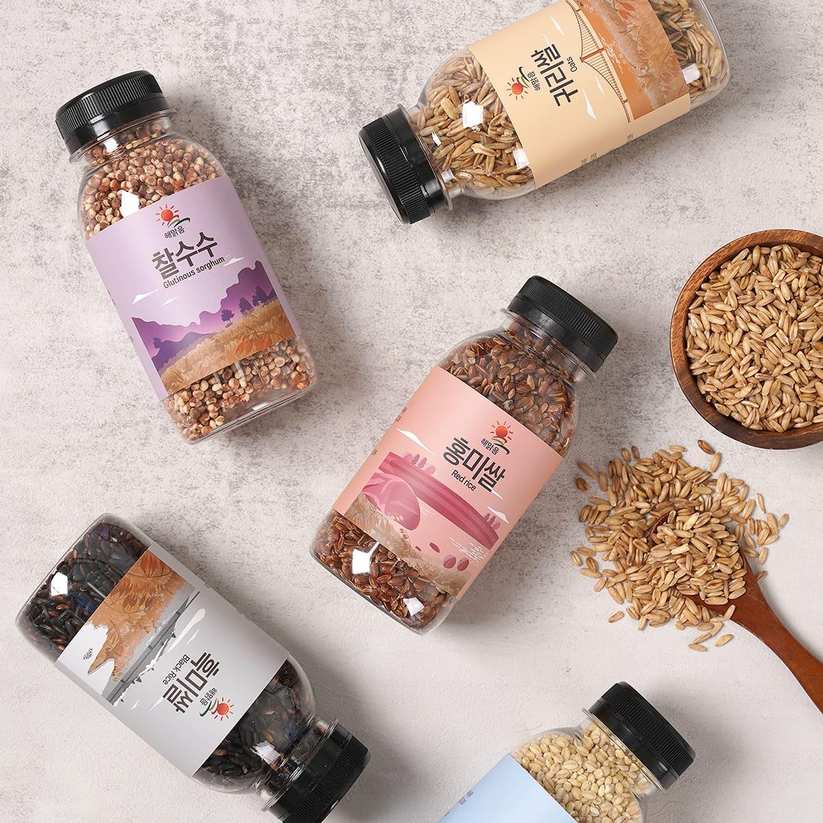 잡곡&유자주스 세트 1.31kg(잡곡 5종 0.86kg+유자주스 90ml*5팩)