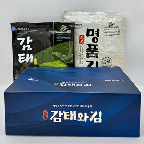 [설특선] 감태와 김 선물세트(감태15g*3봉+명품김30g*5봉)+명품김 1봉