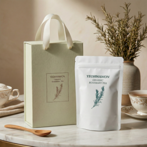 유기농 로즈마리 잎차 선물세트(로즈마리 건잎 40g+티인퓨져)