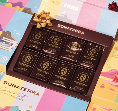 초코양갱&카카오차 세트 340g(다크초코양갱 40g*8개+카카오차 2g*10개)