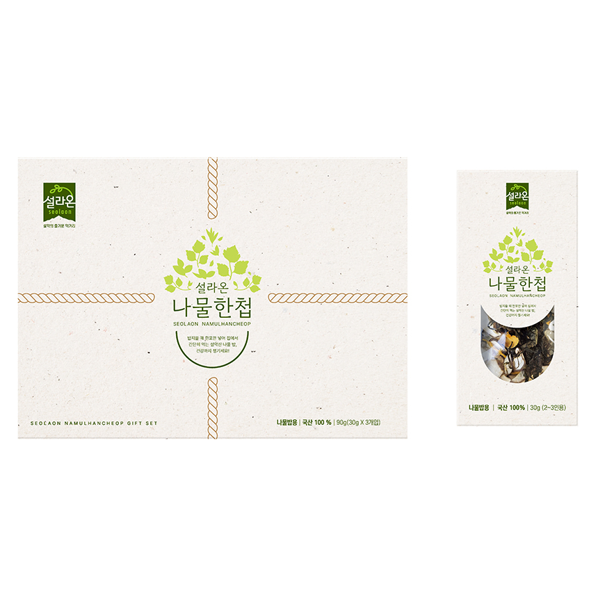 국산 100% 나물한첩 선물세트 90g(30g*3팩)