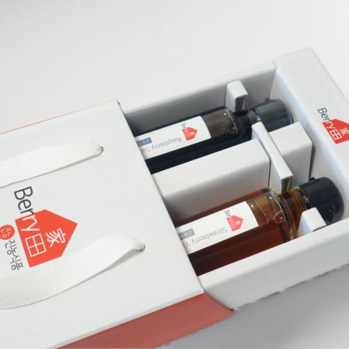 복분자 발사믹&딸기 식초 선물세트 400ml(딸기 식초 200ml+발사믹 식초 200ml)