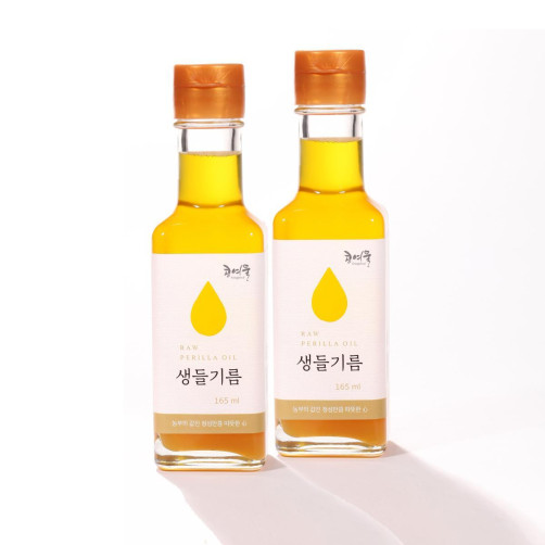 국내산 들깨 100% 생들기름 세트 330ml(165ml*2병)