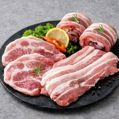 홍삼포크 돈육 구이 세트 1kg(삼겹살 0.5kg+목살 0.5kg)