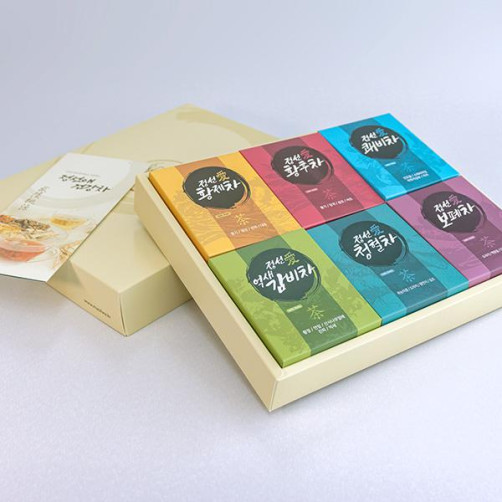 건강차 선물세트 45g(황제, 황후, 청혈, 쾌비, 보배, 억새감비차 각 1.5g*5개)