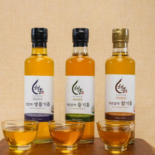참·들기름 3종 세트 900ml(참기름 300ml+들기름 300ml+생들기름 300ml)