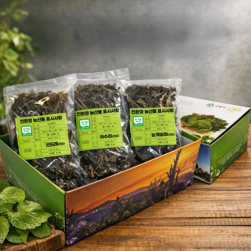 산나물 3종 세트 300g(곤드레 100g+어수리 100g+눈개승마 100g)