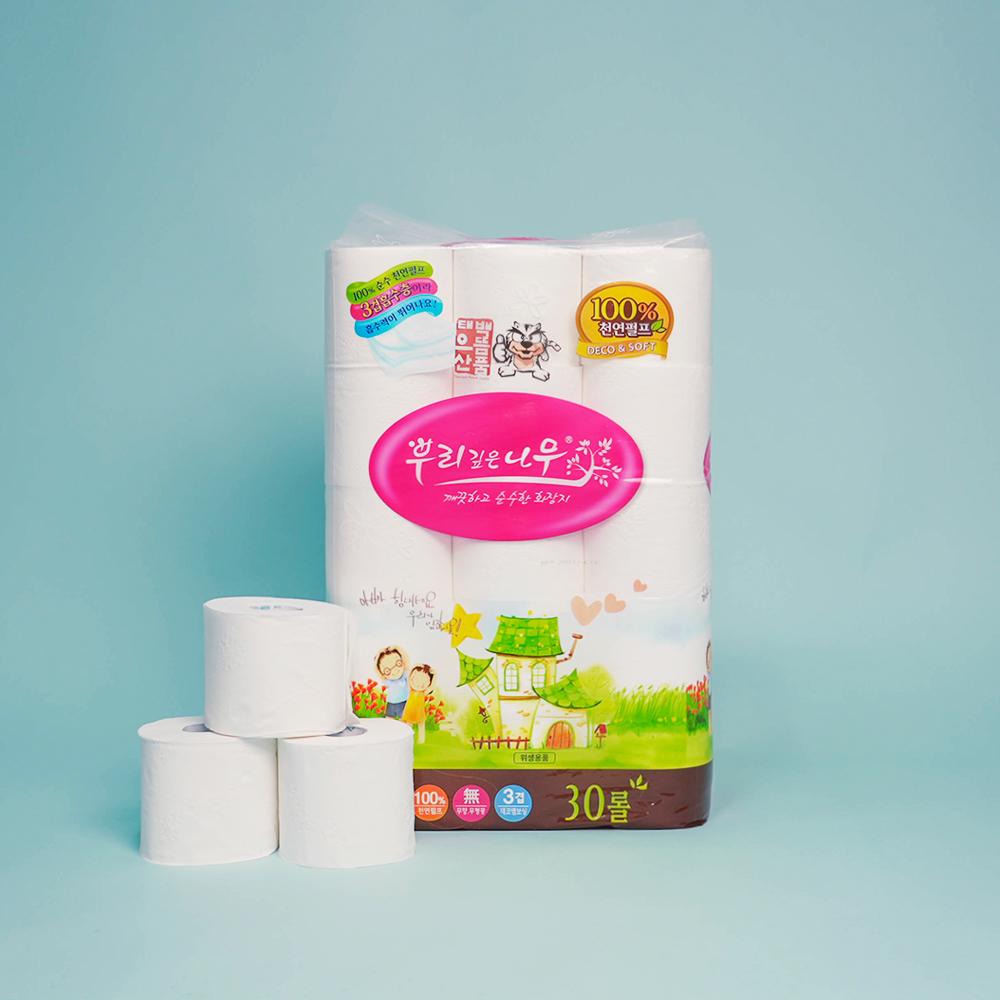 100% 천연펄프 뿌리 깊은 나무 화장지 30M 60롤(30롤*2속)