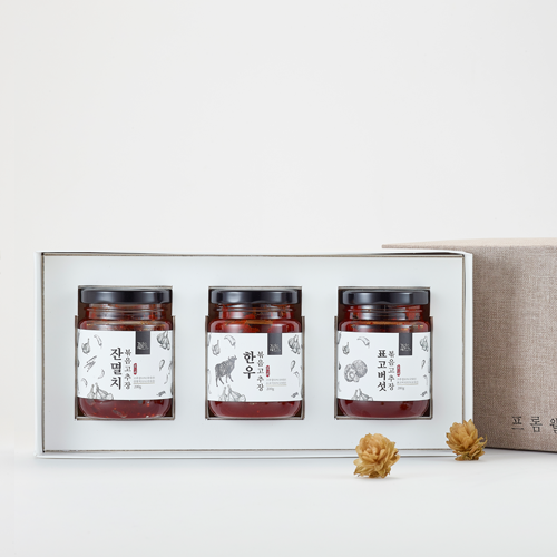 김인순 볶음고추장 3종세트 630g(한우 210g+표고 210g+멸치 210g)