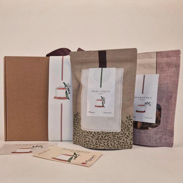 100% 국내산 유기농 티백 선물세트 250g(작두콩차 100g+둥글레차 150g)