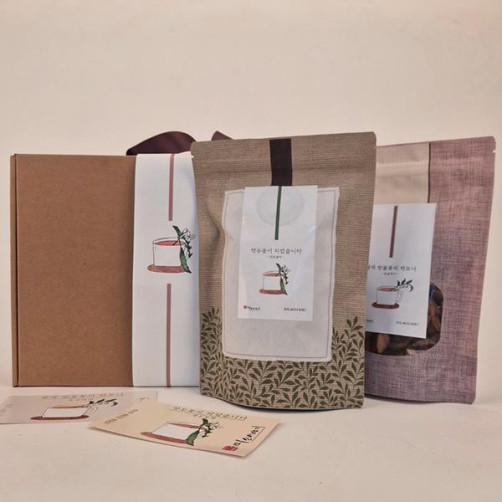 100% 국내산 유기농 티백 선물세트 250g(작두콩차 100g+둥글레차 150g)