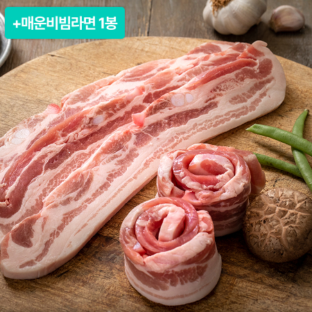 [이벤트] 삼목세트 1.2kg(삼겹 0.6kg+목살 0.6kg)+매운비빔라면 1봉