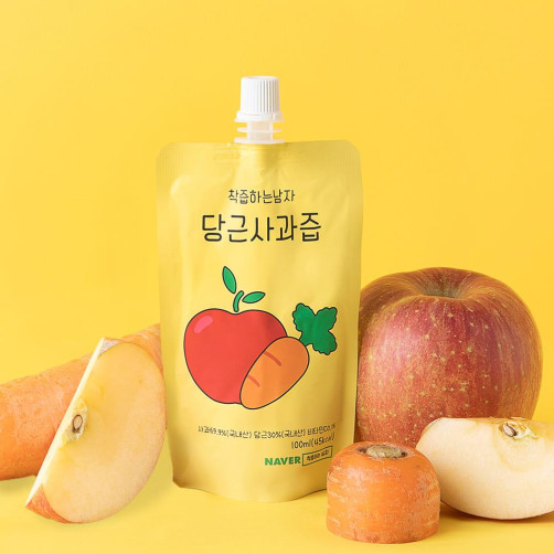 착즙하는남자 당근사과즙 스파우트 3L(100ml*30포)