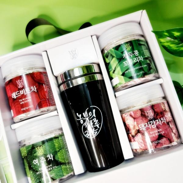 건강차 4종세트 60g(2g*30티백*4종+텀블러 or 보틀 랜덤)