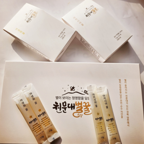 천연벌꿀 스틱꿀 360g(12g*30포 아카시아꿀, 야생화꿀 중 택1)