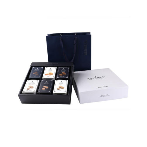 우리밀 쿠키 선물세트 660g(마들렌, 땅콩, 흑미, 초코, 원두, 버터 쿠키)