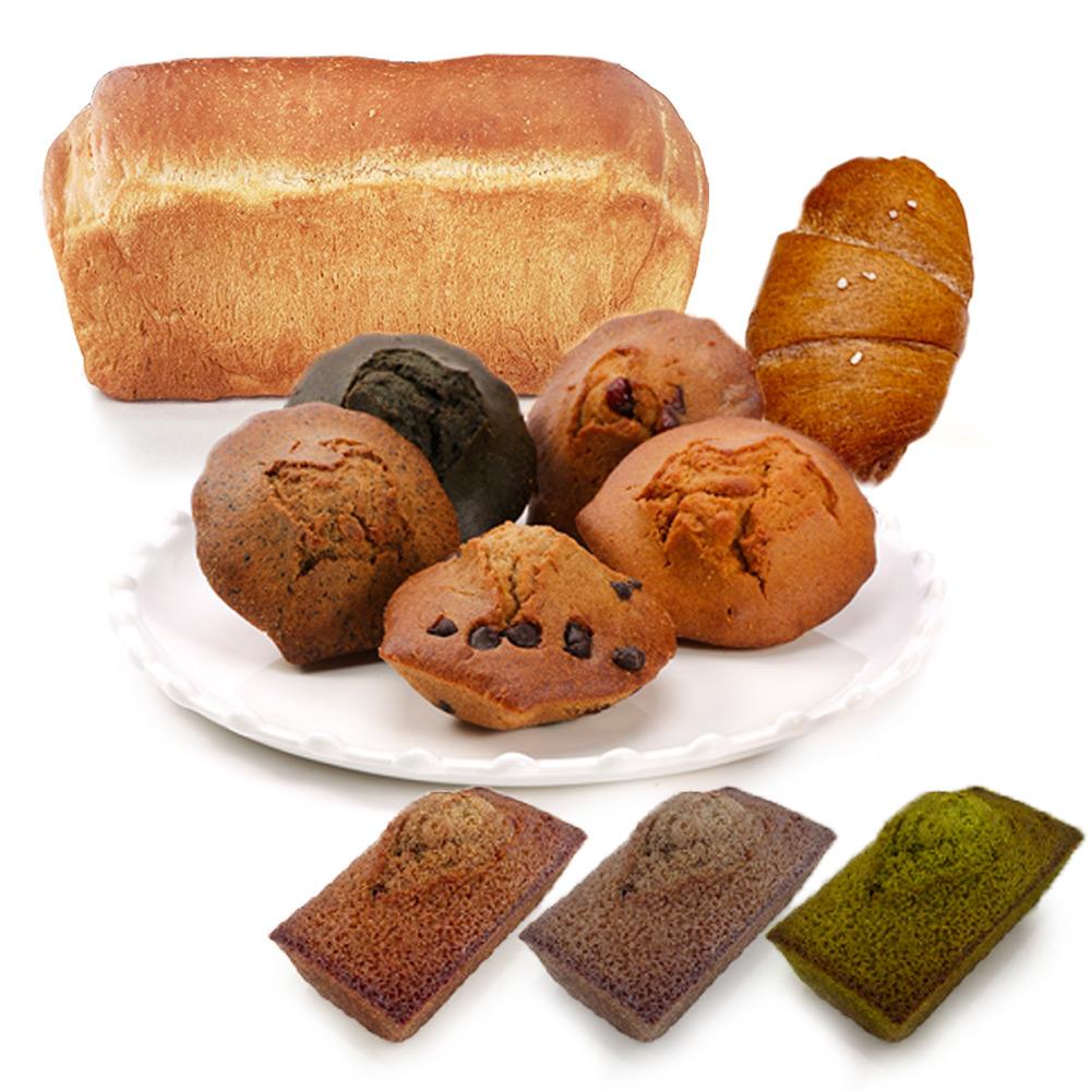 쌀 디저트 세트 1kg(식빵+소금빵+마들렌 5종+휘낭시에 3종)