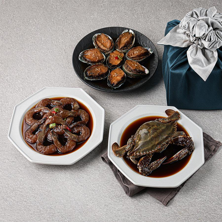 계곡가든 감사세트 1.6kg(간장게장 0.6kg+새우장 0.5kg+전복장 0.5kg)