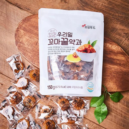 우리밀 꿀약과세트 3세트 1.7kg(꼬마약과 0.15kg*2봉+꿀약과 52개입 1.4kg)