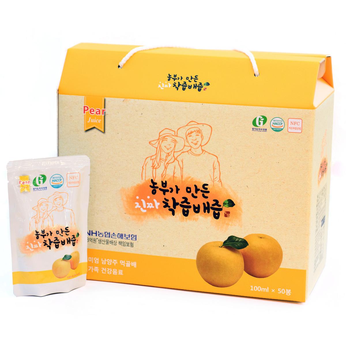 농부가 만든 100% 착즙 배즙 3L(100ml*30봉)