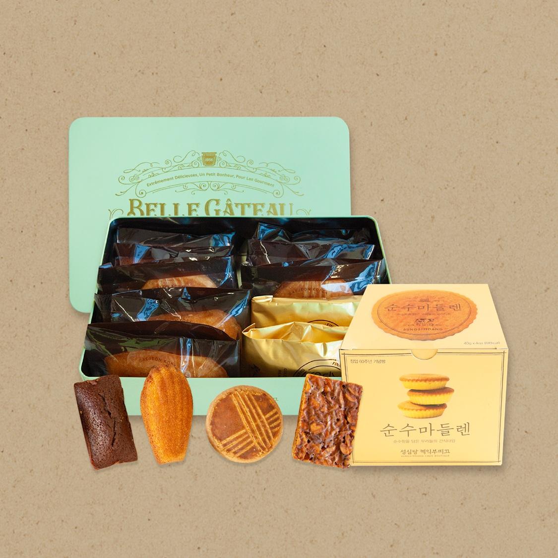 성심당 갸또 틴케이스(구움과자 10개)&순수마들렌 1호(4개)