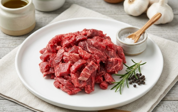 국내산 한우 1등급 이상 암소 치마 양지 국거리 650g(500g+150g)