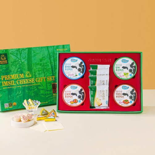 임실치즈농협 고향사랑3호 선물세트 880g(모짜렐라 100g*4개+포션치즈 120g*4개)
