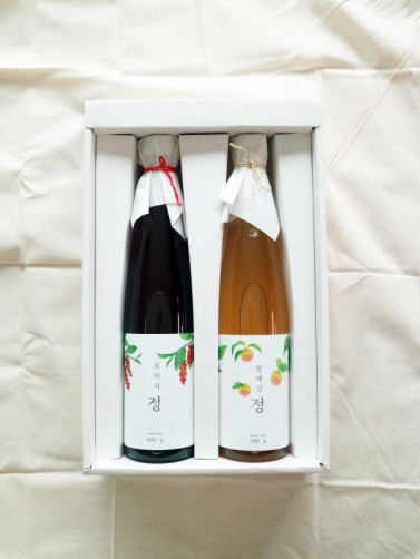 수제 오미자청&황매실청 세트 1.2kg(오미자청 0.6kg+매실청 0.6kg)